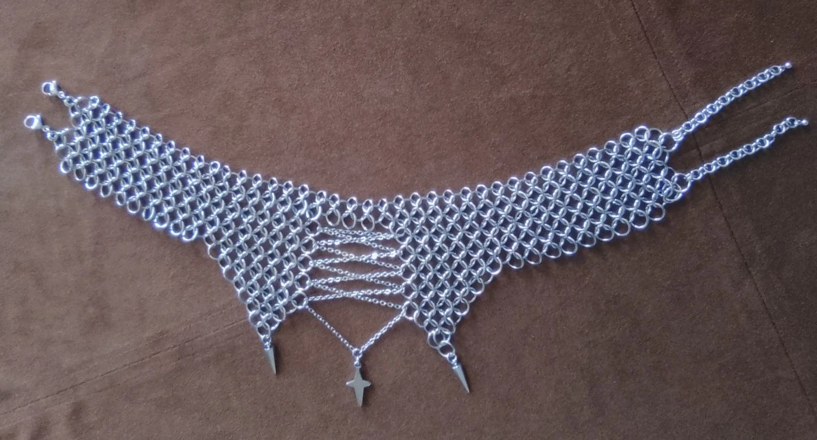 Colar choker XL decote "lacinhos" corrente europeia – photo 4